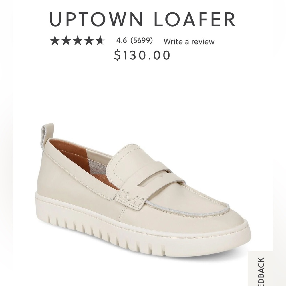 Vionic Uptown Loafers -  8 Wide - White